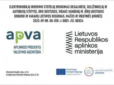Įrengtos naujos elektromobilių įkrovimo stotelės